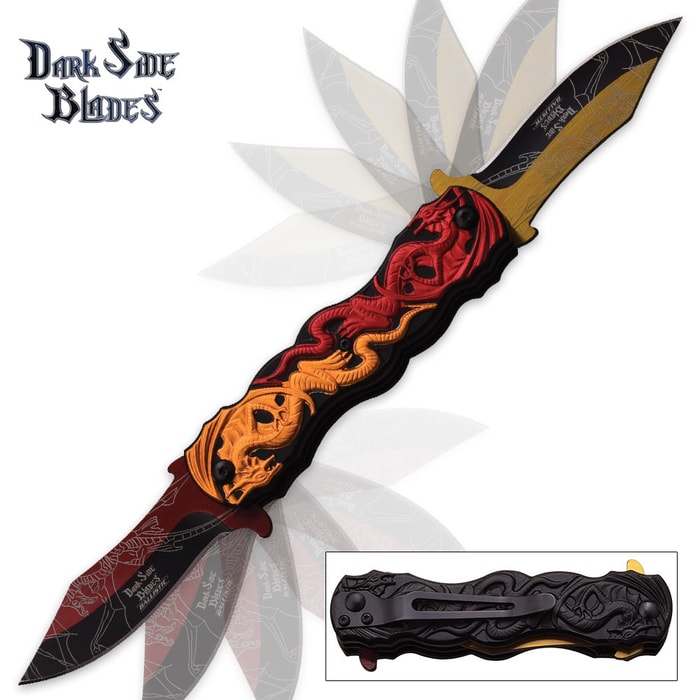 Dark Side Fire Dragon Dual Ballistic Pocket Knife