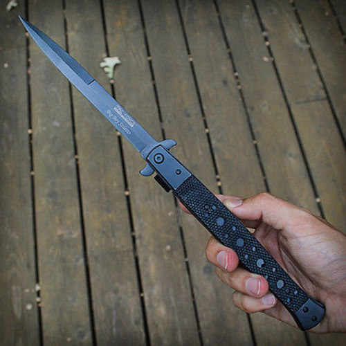 Tac-Force Assisted Opening Black Stiletto Knife