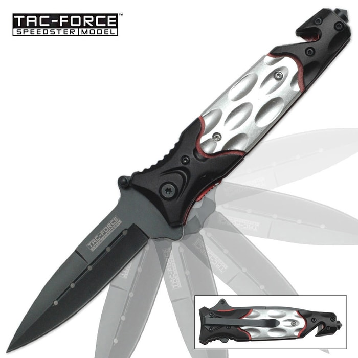 Tac Force Spear Point Folding Rescue Knife