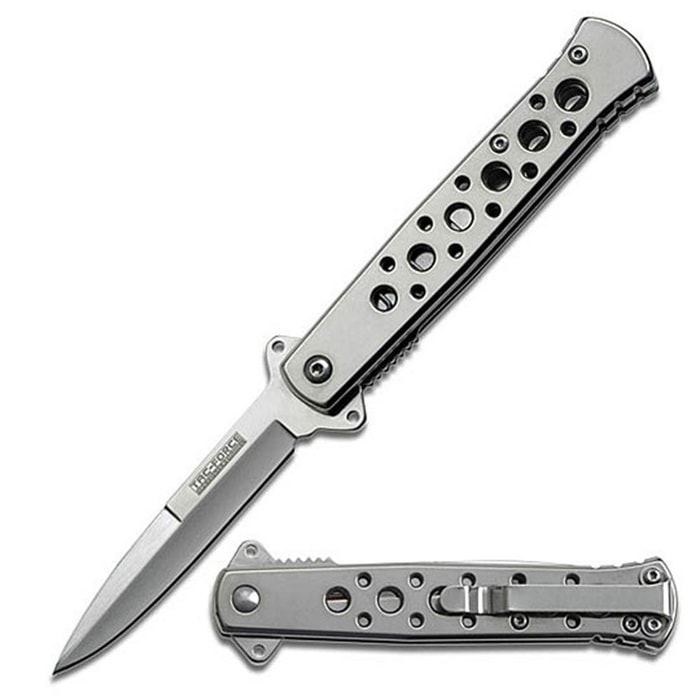 Silver Bullet Spring Assisted Stiletto Knife