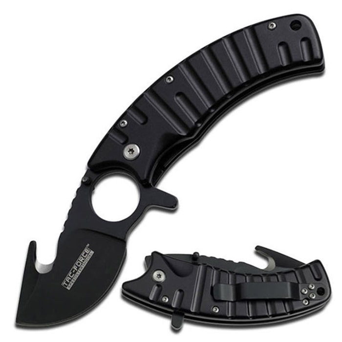 Tac-Force Gut Hook Spring Assisted Folding Hunter Knife 