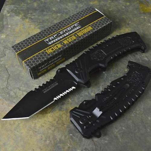 Tac-Force Spring Assist Challenger Tanto Combo Edge Folding Knife 
