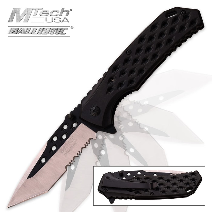 MTech USA Textured Handle Two-Tone Pocket Knife