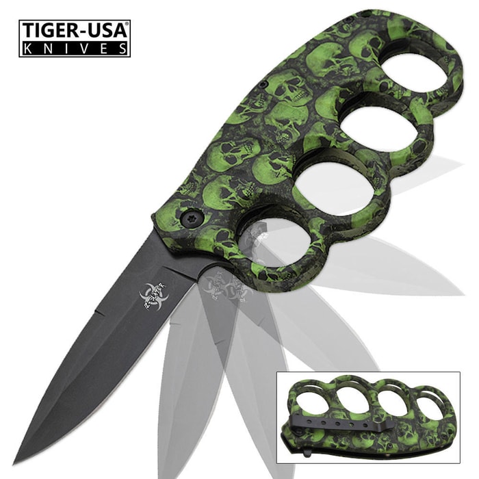 Matrix Extreme Undead Assisted Opening Trench Folding Knife Green