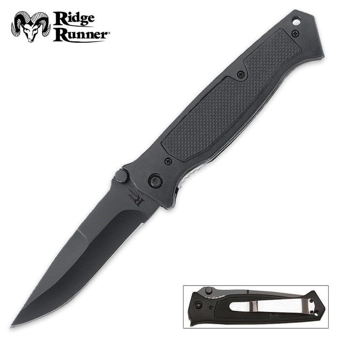 Ridge Runner Black Savage Folding Knife