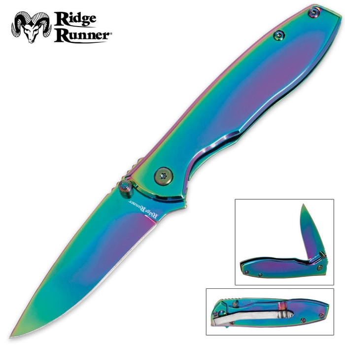 Ridge Runner Rainbow Large Folding Knife