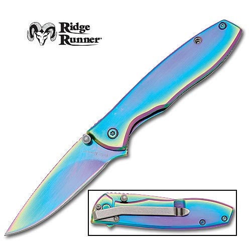 Ridge Runner Medium Rainbow Folding Knife