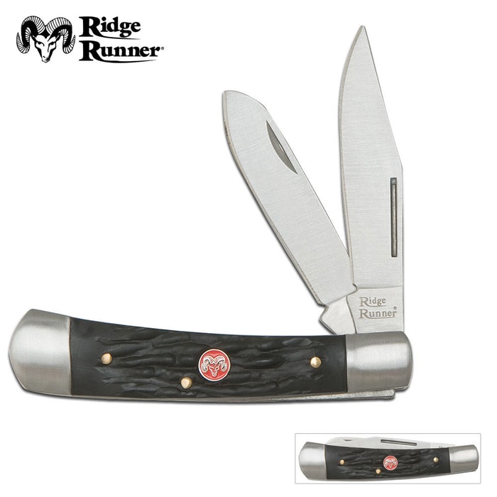Ridge Runner Black Delrin Mini Trapper Folding Knife