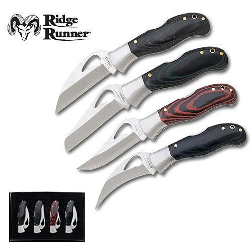 Ridge Runner Custom 4 Piece Pocket Folding Knife Set