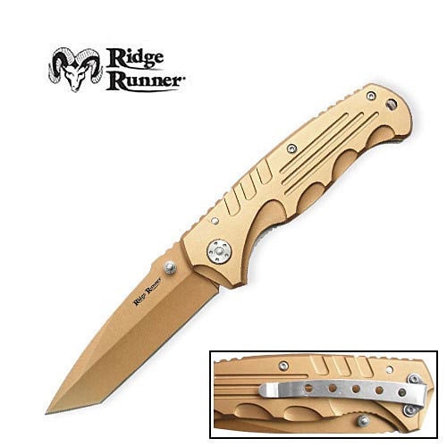 Ridge Runner RR484 Gold Folding Knife
