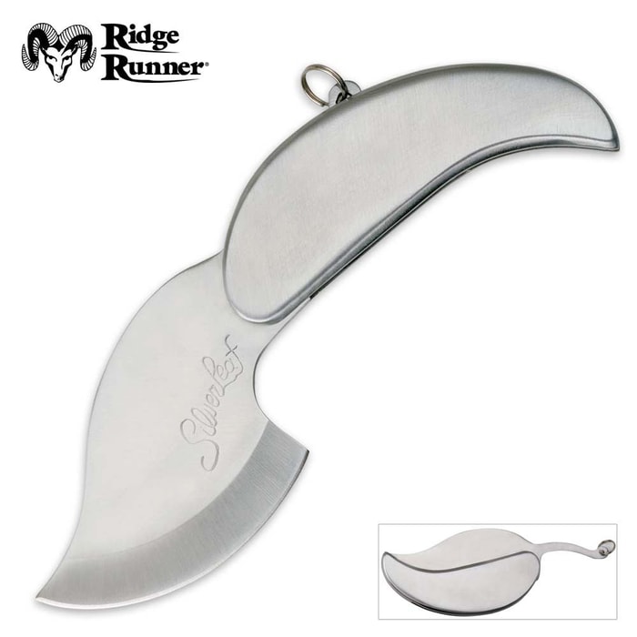 Ridge Runner Silver Leaf Pocket Knife Key Chain
