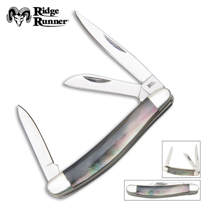 Ridge Runner Mini Stockman Black Pearl Folding Knife