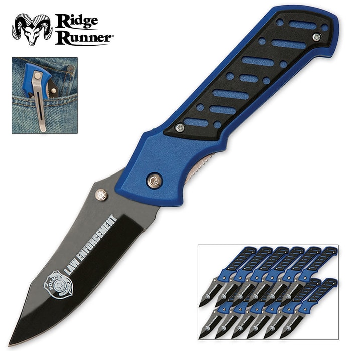 Ridge Runner Law Enforcement Pocket Knife 12 Piece Box Set