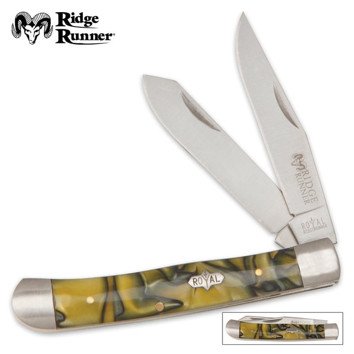 Ridge Runner Royal Trapper Pocket Knife Yellow