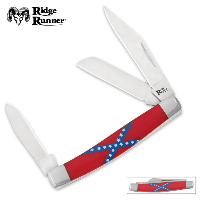 Ridge Runner Rebel CSA Stockman Pocket Knife