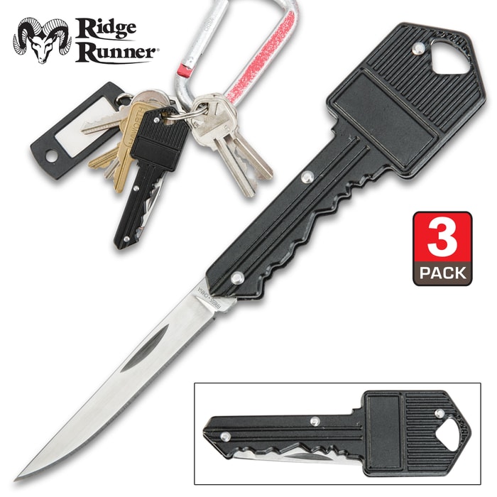 Ridge Runner Key Pocket Knife - Three Pack