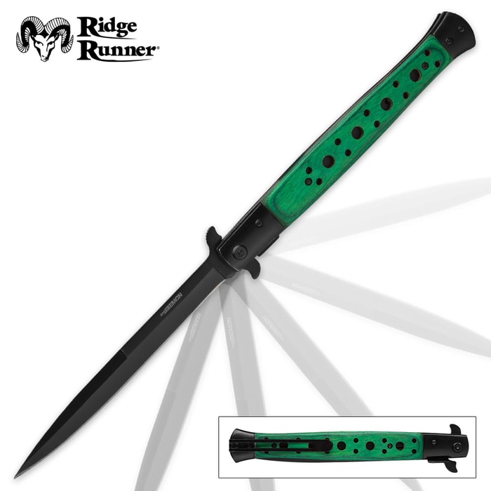 Ridge Runner Speed Demon Green Stiletto Knife