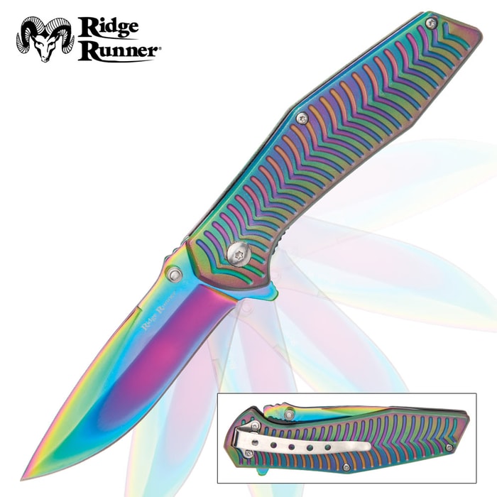Ridge Runner Rainbow Two-Tone Pocket Knife