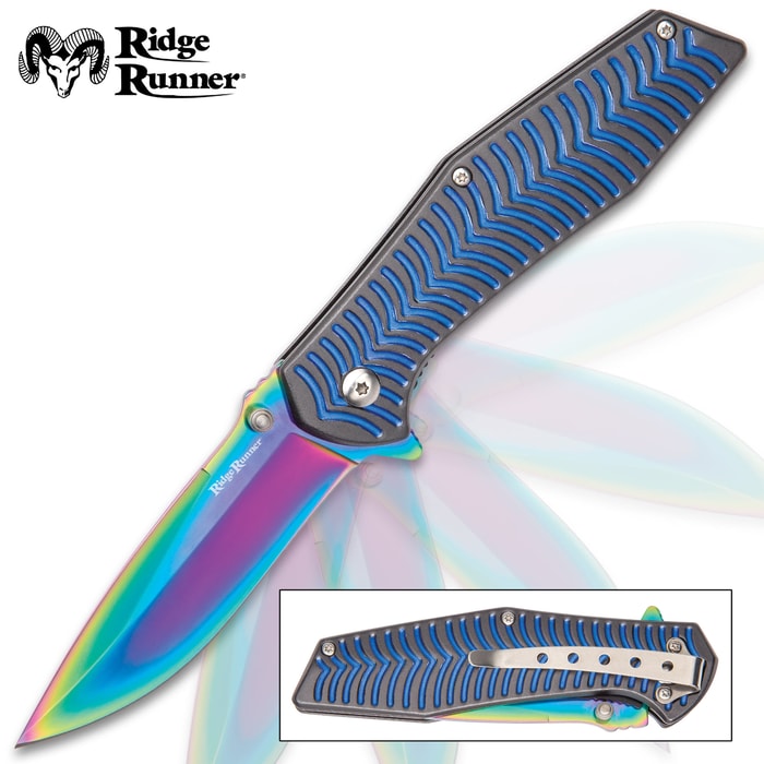 Ridge Runner Blue Two-Tone Pocket Knife