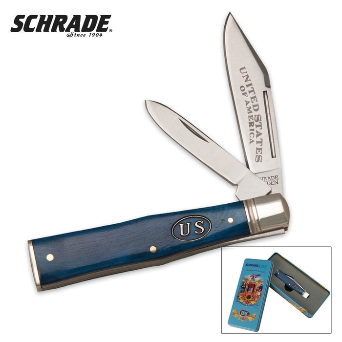 Schrade Blue Bone Civil War Anniversary Pillbuster Folding Knife