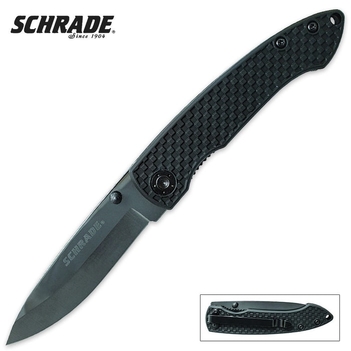 Schrade Ceramic Liner Lock Drop Point Folding Pocket Knife