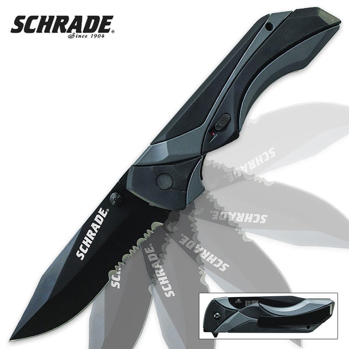 Schrade 24/7 MAGIC Assisted Opening Folding Tactical Pocket Knife Serrated