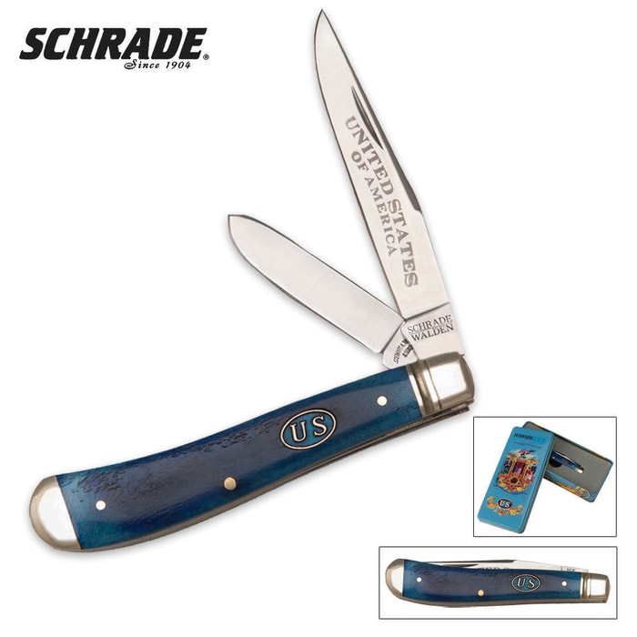 Schrade Blue Bone Civil War Anniversary Serpentine Folding Knife