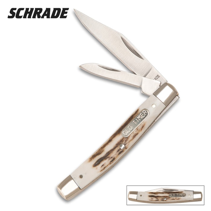 Schrade Old Timer Middleman Jack Stag Folding Knife