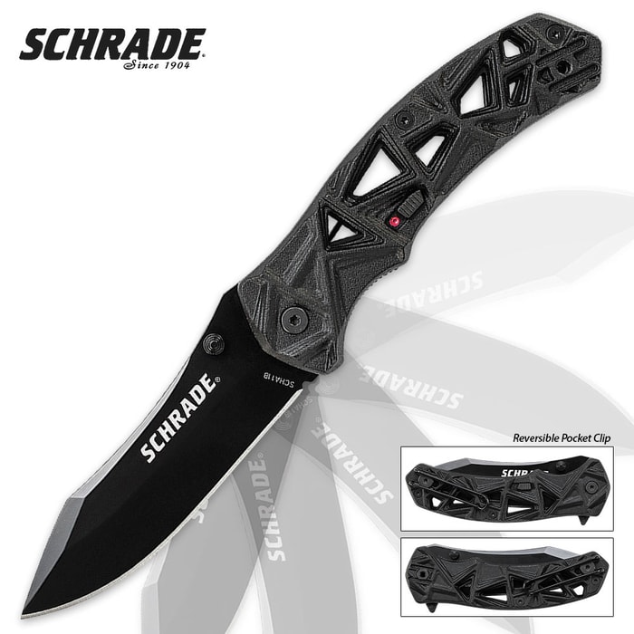 Schrade Shizzle Assisted Opening Black Pocket Knife