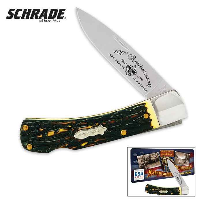 Schrade Boy Scouts of America Bruin 100th Anniversary Folding Knife