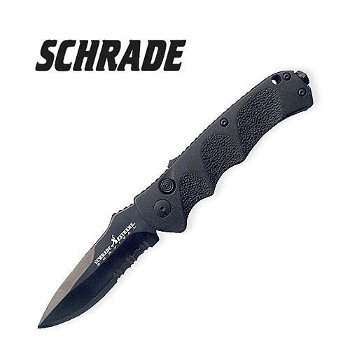 Schrade SC60BS Extreme Survival Half Serrated Folding Knife
