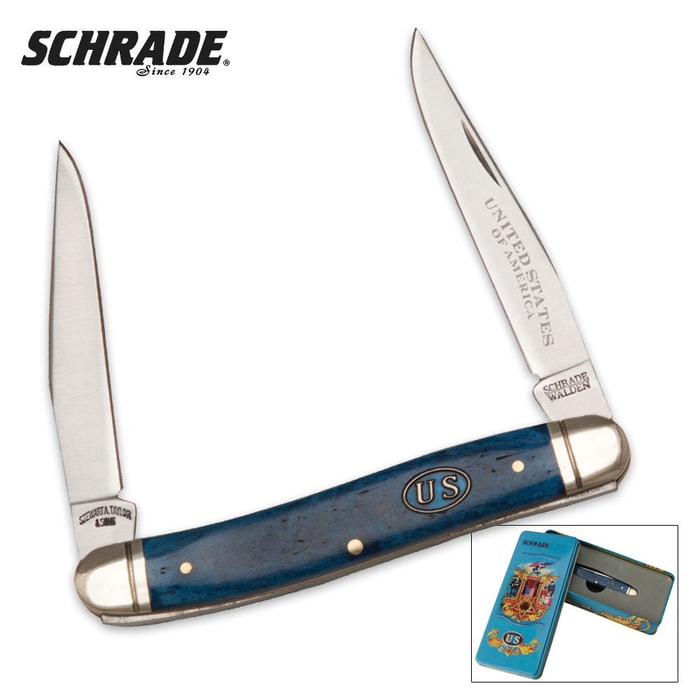 Schrade Blue Bone Civil War Anniversary Muskrat Folding Knife