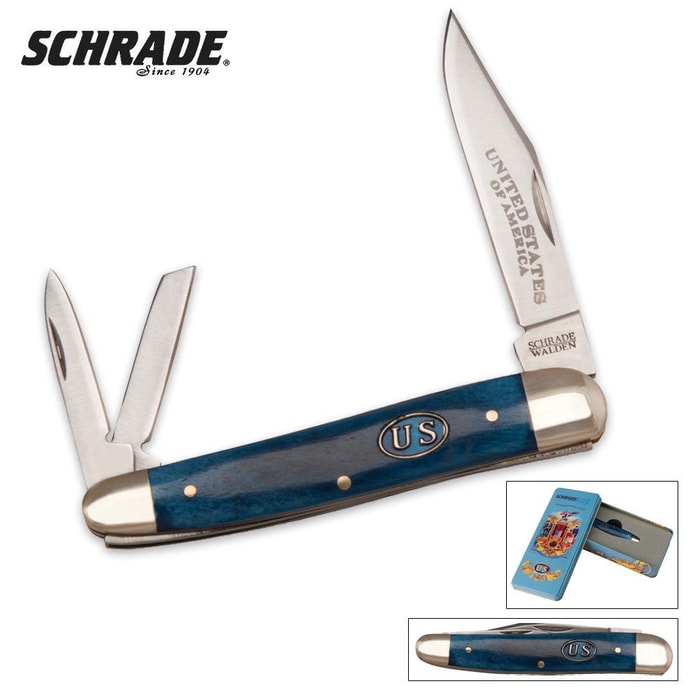 Schrade Blue Bone Civil War Anniversary Whittler Folding Knife
