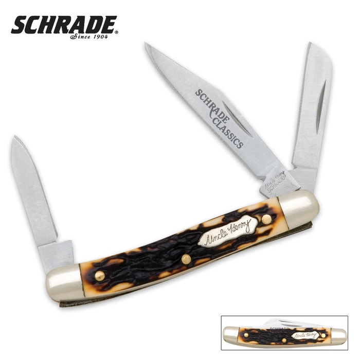 Schrade Junior Stag Folding Knife