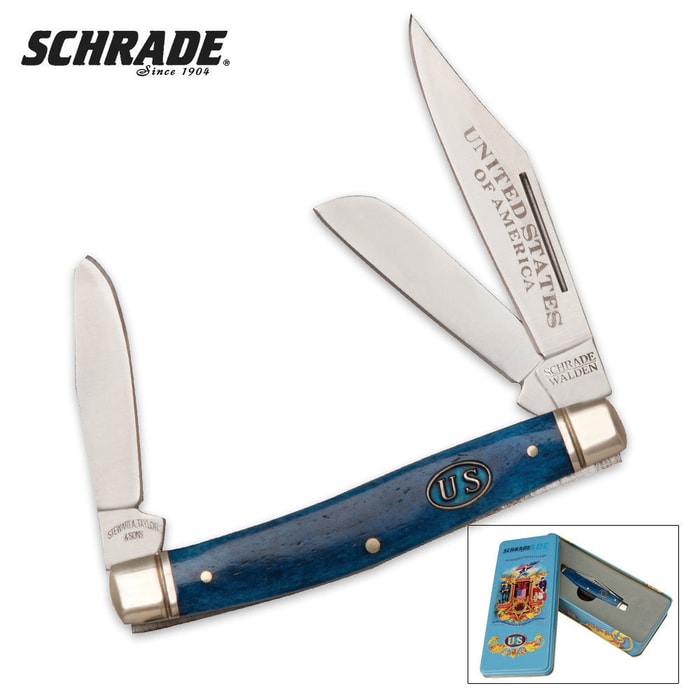 Schrade Blue Bone Civil War Anniversary Senior Stockman Folding Knife