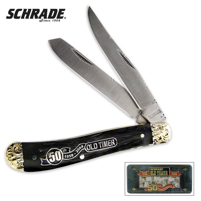 Schrade 94OTB Old Timer Gunstock Trapper Folding Knife