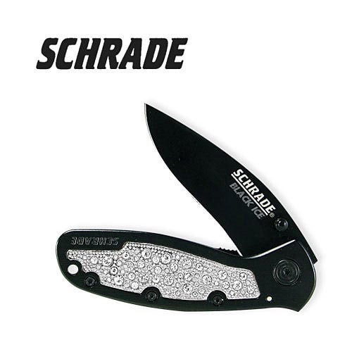 Schrade Bling Black Ice Folding Knife