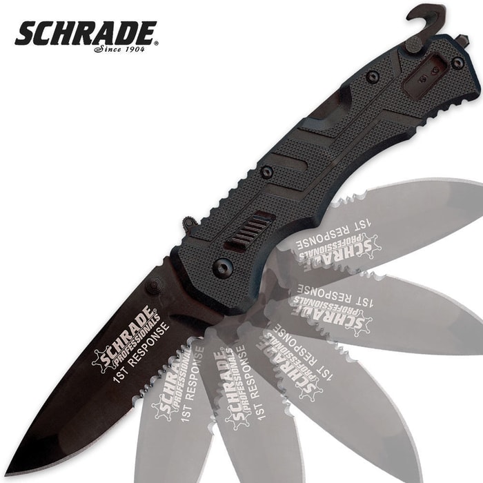 Schrade Serrated First Response Rescue Folding Knife