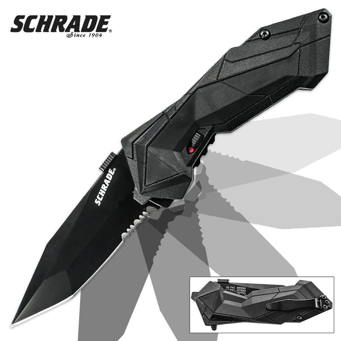 Schrade MAGIC Assisted Open Liner Lock Serrated Pocket Knife