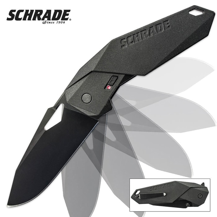 Schrade MAGIC Assisted Open Clip Point Liner Lock Pocket Knife Black