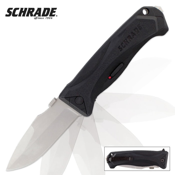 Schrade MAGIC Assisted Open Large Drop Point Plain Edge
