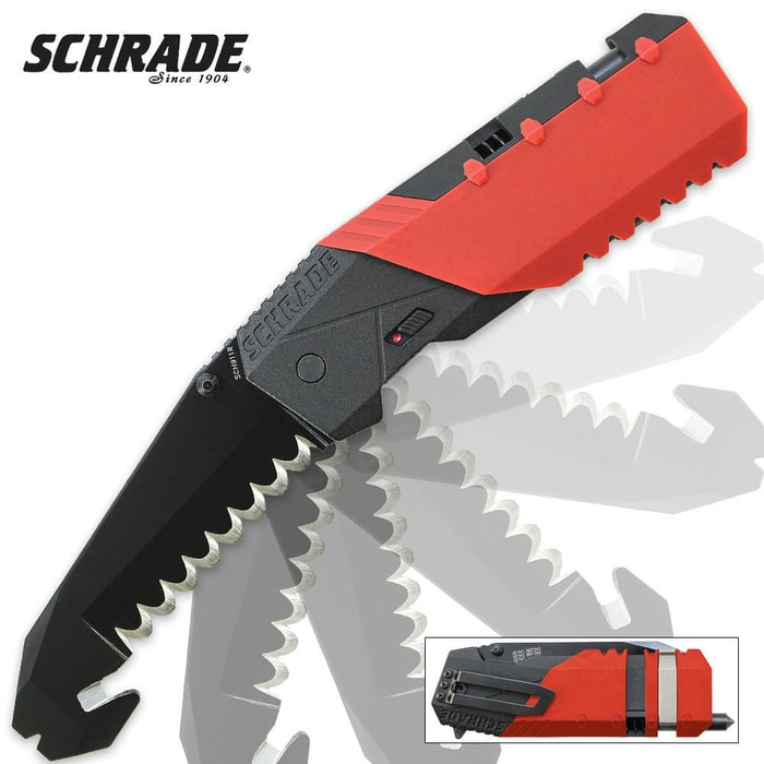 Schrade Professional Assisted Opening Rescue Tool Red