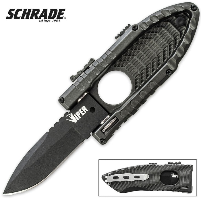 Schrade Viper Side Release Assisted Open Mini Drop Point Pocket Knife