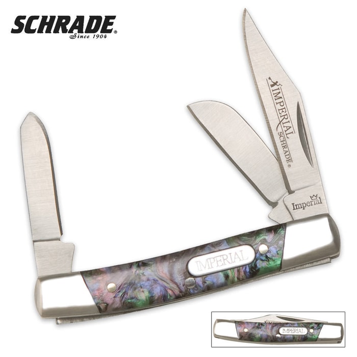 Schrade Imperial Purple Small Stockman Pocket Knife