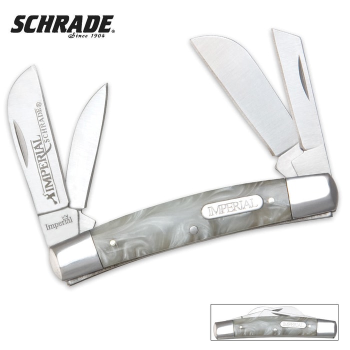 Schrade Imperial White Pearl Congress Pocket Knife