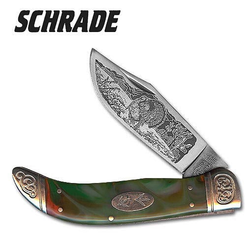 Schrade Collectable Series Turkey Seaweed Pearl Folding Knife