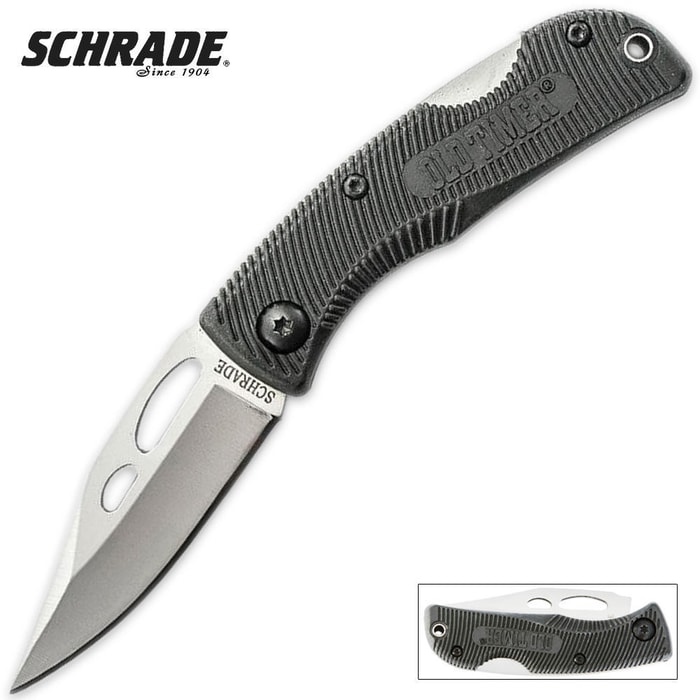 Schrade Old Timer Safe-T-Grip Plain Edge Clip Point Small