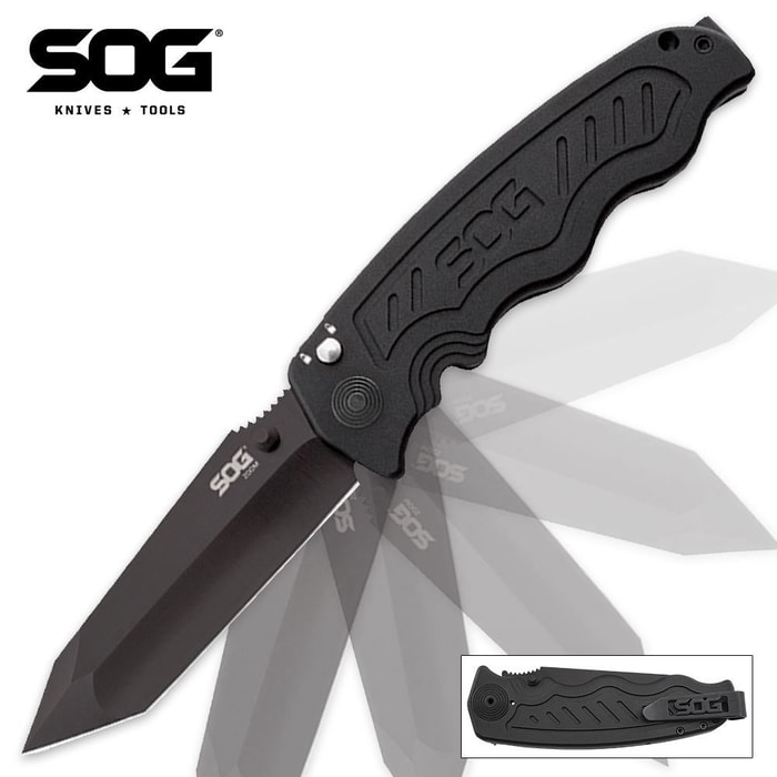 SOG Zoom Tanto Assisted-Opening Black