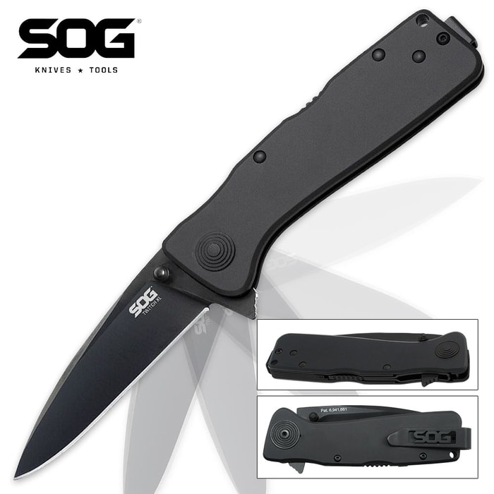 SOG Twitch XL Black Tini Assisted Opening Pocket Knife