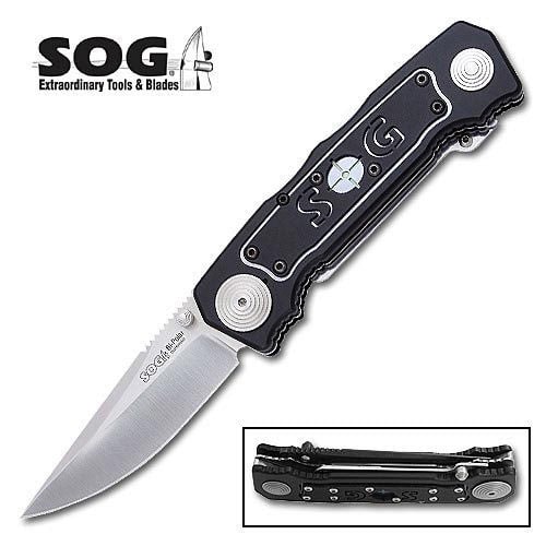 SOG Silver Bi Polar Dual Blade Folding Knife
